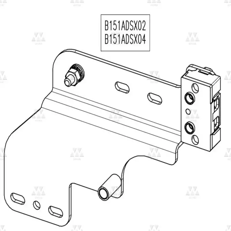 BL-B151ADSX02 | 1x Contact support plate for telescopic execution with car door locking device (K1-2R)