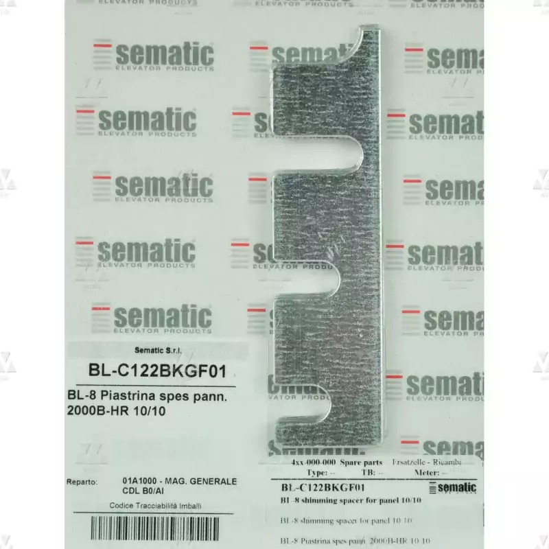 BL-C122BKGF01 | 8x 1 mm shimming spacer for panels BL-C122BKGF01 | 8x 1 mm shimming spacer for panels
