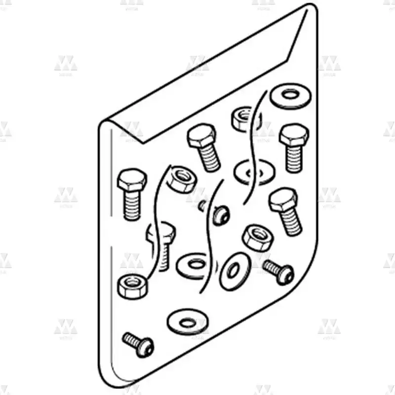 BL-SEM-F2-NA | 1x Screw bag header/top jamb fixing 1SCO (2x screws 6x18, 2x washer, 2x screws 6x20 Uni/Din, 6x spacer plates top jamb)